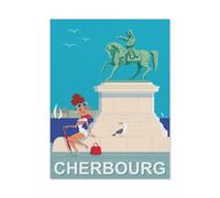 Puzzle 1000 Pièces，Statue de Cherbourg en France，pour Adultes Adolescents Scies Sauteuses 1000 Pièces Idéal pour La Relaxation Méditation Passe-Temps Cadeau d'anniversaire（38x26cm）-BQ20