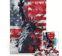 Puzzle 1000 pièces Statue de la Liberté Jeu Pratique Difficile Cadeau Unique pour Un Anniversaire ou Noël 38x26cm