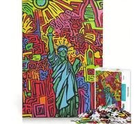 Puzzle 1000 pièces Statue de la Liberté Pop Art Jeu de réflexion défi Difficile Cadeau pour Les Amis et la Famille 50x75cm