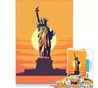 Puzzle 1000 pièces Statue de la Liberté pour Adolescents Jeu éducatif Interaction Parent-Enfant idéal comme Cadeau 50x75cm