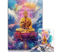 Puzzle 1000 pièces Statues de Bouddha pour Adolescents, Jouets éducatifs et Anti-Stress, idéal pour la décoration de Bureau (75x50cm)