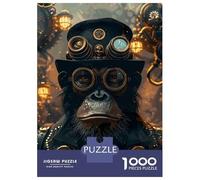 Puzzle 1000 Pièces Steampunk Animale Ape Puzzles pour Adultes, Améliorent La Mémoire, Stimulants, Cadeaux De Noël Ou d'anniversaire 70x50cm/1000pcs