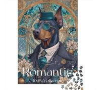 Puzzle 1000 Pièces Steampunk Dog Art Print-1 Puzzles pour Adultes, Jeu Familial, Améliore La Mémoire, Offrez-Les en Cadeau À Toute La Famille 70x50cm/1000pcs