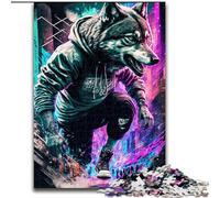 Puzzle 1000 pièces Street Wolf pour Adultes, activité de cohésion familiale, Cadeau de décoration intérieure, Jeu de Jouets en Famille (Taille 50x75cm)