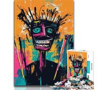 Puzzle 1000 pièces Style Basquiat, Couronne pour Adolescent, Jeu de réflexion et de réflexion, Jouets addictifs pour la décoration de la Maison (Taille 75x50cm)