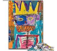 Puzzle 1000 pièces Style Basquiat King Skull pour Adultes et Adolescents, idéal pour Les soirées Jeux, Jouet coloré à Offrir (50x75cm)
