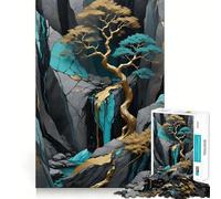 Puzzle 1000 pièces Style bonsaï Asiatique,Bords Parfaits,Jeu d'entraînement cérébral,Divertissement Relaxant,Cadeau de décoration d'anniversaire (38x26cm)