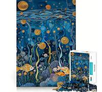 Puzzle 1000 pièces Style Gustave Ocean pour Adultes Thème Liste de souhaits du Père Noël (50x75cm)