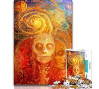 Puzzle 1000 pièces Style Mexicain, Motif tête de Mort, pour Adolescents, Anti-Stress, Difficile, pour renforcer l'amour Entre Couples, 26x38cm