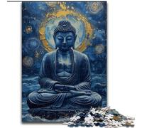 Puzzle 1000 pièces Style Nuit étoilée Bouddha pour Adultes et Adolescents, Art intéressant pour réduire Le Stress avec Le Père Noël (14 Ans et Plus) (50x75cm)