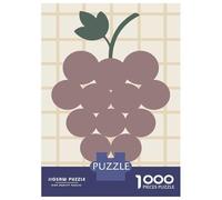 Puzzle 1000 Pièces Stylized Grape Illustration Puzzle pour Adolescents Améliore La Mémoire Entraîne Ton Cerveau Et Tes Mains Jouet Addictif pour Cultiver La Patience 38x26cm/1000pcs