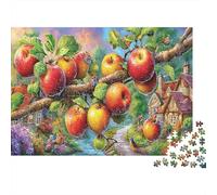 Puzzle 1000 pièces Succursale Apple 52x38cm Art Print Jeu Familial Créatif Cadeau Couple Parfait pour Les Amoureux de la Nature
