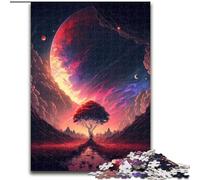 Puzzle 1000 pièces Sunset Fantasy en Bois, Casse-tête Haute difficulté pour Adolescents 50x75cm, pour décoration intérieure, entraînement cérébral et Cadeaux de Noël