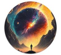 Puzzle 1000 pièces Sunset Fantasy, Puzzle Rond 1000 pièces pour Adultes, Design Complexe pour Adolescents, décoration DIY et Divertissement Stimulant (67,5x67,5cm)