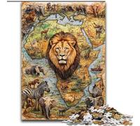 Puzzle 1000 pièces sur Le thème des Animaux d'Afrique, idéal pour Les Adolescents, pour renforcer Les Liens familiaux, pour stimuler l'esprit et pour décorer Votre Maison 50x75cm.