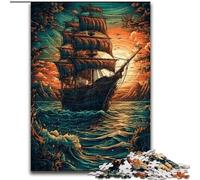 Puzzle 1000 pièces sur Le thème des voiliers, pour Les 14 Ans et Plus, Jeux Amusants, activités à la Maison, Cadeaux d'anniversaire, Cadeaux de Voyage (26x38cm)