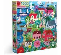 Puzzle 1000 pièces SWEDISH FISHING VILLAGE EEBOO Carton Multicolore Multicolore G