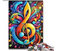 Puzzle 1000 pièces Symboles musicaux pour Adolescents, Jouet de Divertissement Familial idéal comme Cadeau pour Toute la Famille (Taille 26x38cm)