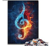 Puzzle 1000 pièces Symboles musicaux pour Adultes et Adolescents, Jeu Stimulant et Familial avec Affiche et fiche de Questions-réponses (Taille 50x75cm)