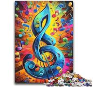 Puzzle 1000 pièces Symboles musicaux pour Adultes et Adolescents, pour Un Moment de détente à la Maison Chaque pièce est Unique - Jeu Familial Stimulant et Amusant (38x52cm)