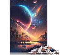 Puzzle 1000 pièces Symphonie céleste Espace Puzzle de difficulté Jeux éducatifs Jouets Cadeaux de Noël (75 x 50 cm)