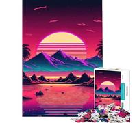 Puzzle 1000 pièces Symphonie du Coucher de Soleil électrique Jeu addictif pour cultiver la Patience se détendre développer l'analyse et la logique Cadeau Artistique (Dimensions 50x75cm)