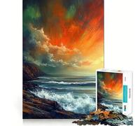Puzzle 1000 pièces Symphonie du Coucher de Soleil pour Adolescents Un Jeu de logique et de réflexion Anti-Stress, aux découpes précises, Un Joli Cadeau 38x52cm