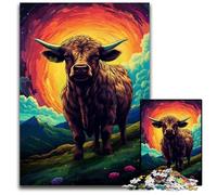 Puzzle 1000 pièces Symphony Cow pour Adultes Jeu de décoration à Faire soi-même Stimulant pour Le Cerveau Jouet interactif Familial 1000 pièces (38x26cm)