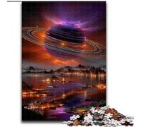 Puzzle 1000 pièces Système planétaire futuriste pour Adolescents, Cadeaux, Art intéressant, réduction du Stress, liste de souhaits avec Père Noël (14 Ans) (26x38cm)