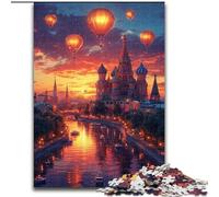 Puzzle 1000 pièces Taj Mahal coloré en Bois, décoration idéale pour la Maison ou Le Bureau, Cadeau de Noël idéal 50x75cm, décoration Artistique à Faire soi-même, Cadeau d'anniversaire idéal