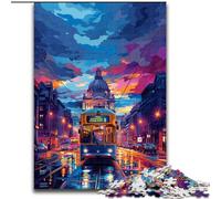 Puzzle 1000 pièces Taj Mahal coloré en Bois, idée Cadeau de Noël, Illustration Humoristique, Illustration détaillée 50x75cm pour Cadeau d'anniversaire, de Vacances, de Noël ou d'halloween
