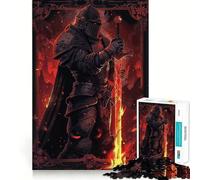 Puzzle 1000 pièces Tarot Chevalier Noir Fantasy pour Adolescents Jeu de réflexion Stimulant Passe-Temps Calme Découpe précise Joli Cadeau 50x75cm