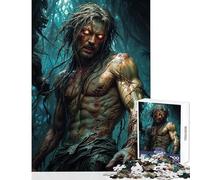 Puzzle 1000 pièces Tarzan aux Yeux Lumineux pour Adolescents Jeu Manuel Cadeau pour Femmes et Hommes décoration Murale (50x75cm)