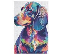 Puzzle 1000 Pièces Teckel Dog - Puzzles en Bois pour Adultes Et Enfants - Décoration D'Intérieur 78×53cm