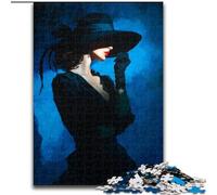 Puzzle 1000 pièces Tempérament Modèle Féminin Puzzles pour Adultes 1000 pièces Un pour Noël ou Un Anniversaire (Taille 50x75cm)