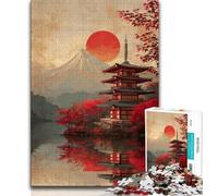 Puzzle 1000 pièces Temple de Style Japonais pour Adultes et Adolescents, pour Tuer Le Temps en Vacances, Chaque pièce est Unique - Jeu Familial Stimulant et Amusant 38x26cm