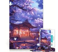 Puzzle 1000 pièces Temple du Crépuscule Découpe Parfaite Jeu de Logique Amusant et Gratuit Activité d'anniversaire (38x52cm)