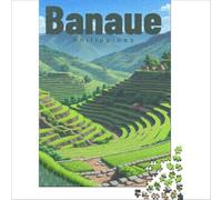 Puzzle 1000 pièces Terraced Echoes in Quiet Geometry | Décoration parfaite jeux stimulants cadeaux uniques pour un anniversaire ou Noël 38x52cm
