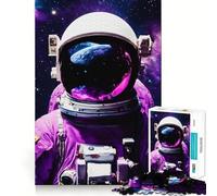 Puzzle 1000 pièces Têtes d'astronautes fantastiques Décoration Murale de Noël (50x75cm)