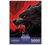 Puzzle 1000 Pièces The Death Wolf Puzzle Adulte Jeu Manuel pour S'amuser en Famille Cadeaux Uniques pour Un Anniversaire Et Noël 70x50cm/1000pcs