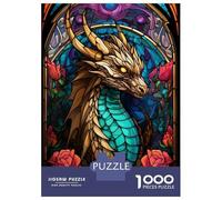 Puzzle 1000 Pièces The Golden Dragon Puzzle Adulte, Casse-tête, Découpe De Précision, Cadeau Unique pour Anniversaire Et Noël 52x38cm/1000pcs