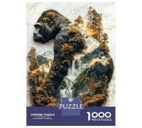 Puzzle 1000 Pièces The Gorillas Verdant Reign Puzzle Adulte, Casse-tête, Découpe De Précision, Cadeau Unique pour Anniversaire Et Noël 52x38cm/1000pcs