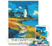 Puzzle 1000 pièces The Hamptons, NY | 38x26cm Vacances à la maison pour se détendre faire travailler son cerveau antistress passer le temps