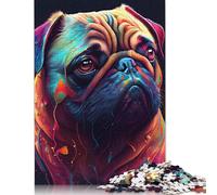 Puzzle 1000 pièces The Loyal Mops Puzzle carré créatif en Bois pour Adultes Cadeaux de Noël 1000 pièces (75 x 50 cm)