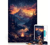 Puzzle 1000 pièces The Mountain Campfire pour Adultes, défi cérébral, Moment de détente, œuvre d'art à Collectionner 50x75cm
