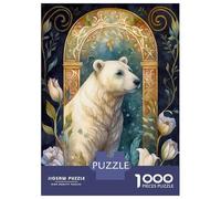 Puzzle 1000 Pièces The Polar Bear Puzzle Adulte, Casse-tête, Découpe De Précision, Cadeau Unique pour Anniversaire Et Noël 38x26cm/1000pcs