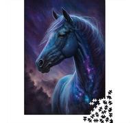 Puzzle 1000 pièces - Thème Galaxie et Espace - Cheval - Jeu de Puzzle Relaxant et Amusant - 38 x 26 cm