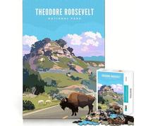 Puzzle 1000 pièces Theodore Roosevelt N Park Flawless Fit Art Mind Challenge Toy, Jeu de détente Amusant, Cadeau d'anniversaire Amusant (38x52cm)