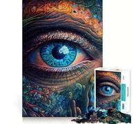 Puzzle 1000 pièces Third Eye Space pour Adolescents Jeu de réflexion Simple et Amusant Découpe précise Père Noël Vœux 50x75cm