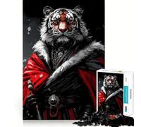 Puzzle 1000 pièces Tiger Crimson Warrior pour Adultes, Jouet Pure Logic, pour Un Moment de Paix et de tendresse 38x26cm